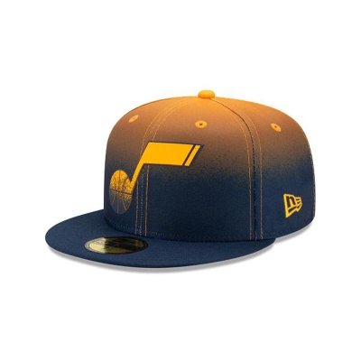Utah Jazz Gorra | New Era NBA Back Half 59fifty Fitted Cap Mexico - Azules